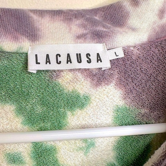 NWT Anthropologie LACAUSA Kismet Terry Fabric Jacket Sugarplum Swirl Size Large - Picture 3 of 15